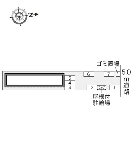 ★手数料０円★名古屋市北区西味鋺１丁目　月極駐車場（LP）